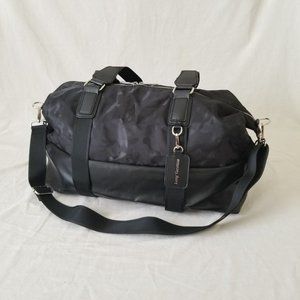 NEW! LONG VACATION Nylon/Faux Leather Duffle Tote Bag w/Shoulder Strap